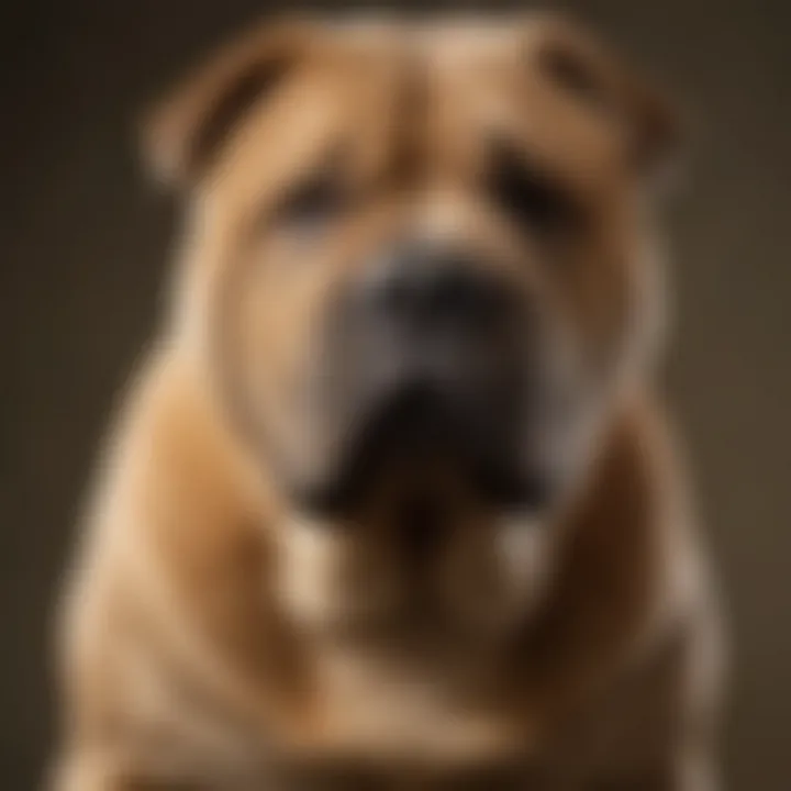 Illustration displaying the unique Shar Pei breed