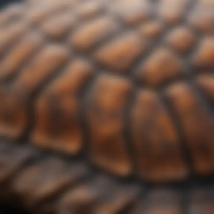 Close-up of Giant Tortoise Shell Texture