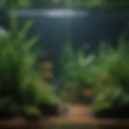 Exquisite Aquatic Plants in Long Thin Fish Tank