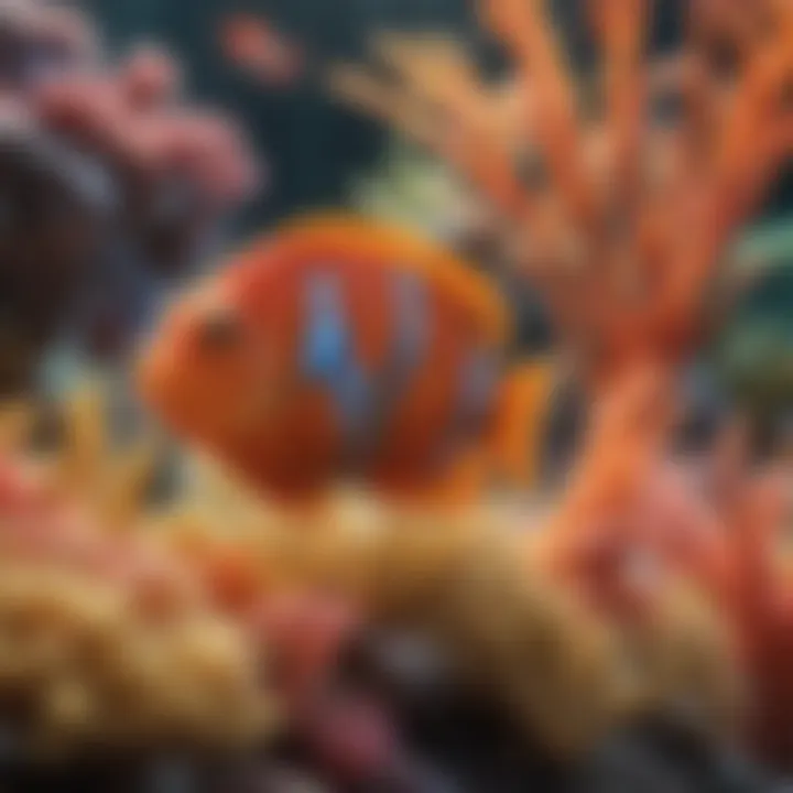 Colorful tropical fish swimming in vibrant coral reef ecosystem