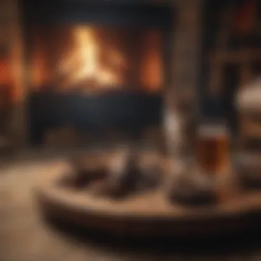 Cozy Fireside Apres-Ski Setting