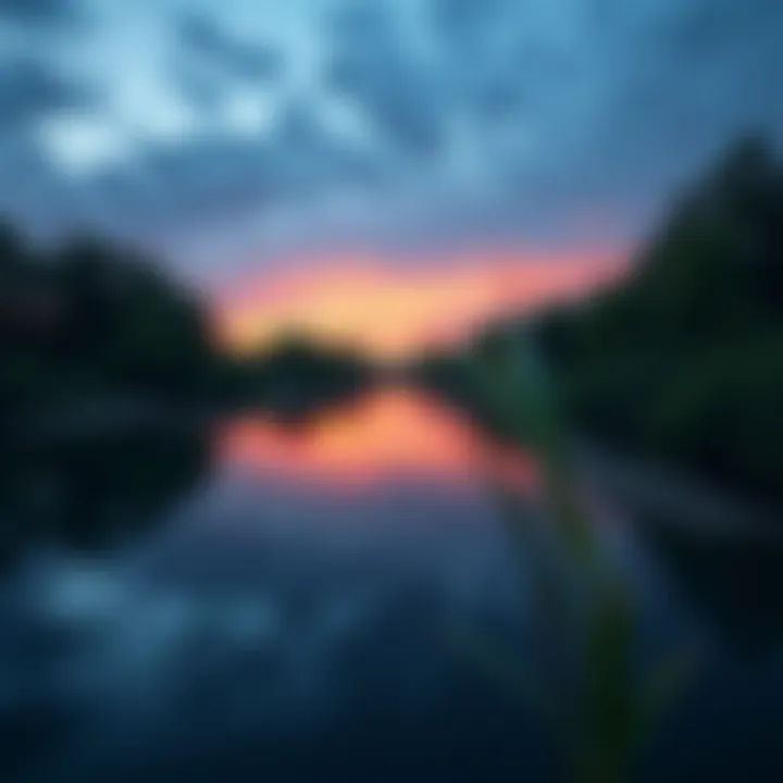 Serene view of Wabash River at dawn