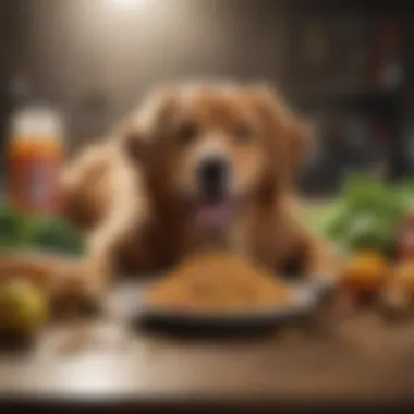 A selection of common household foods that are toxic to dogs
