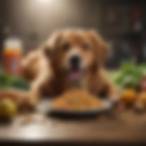 A selection of common household foods that are toxic to dogs