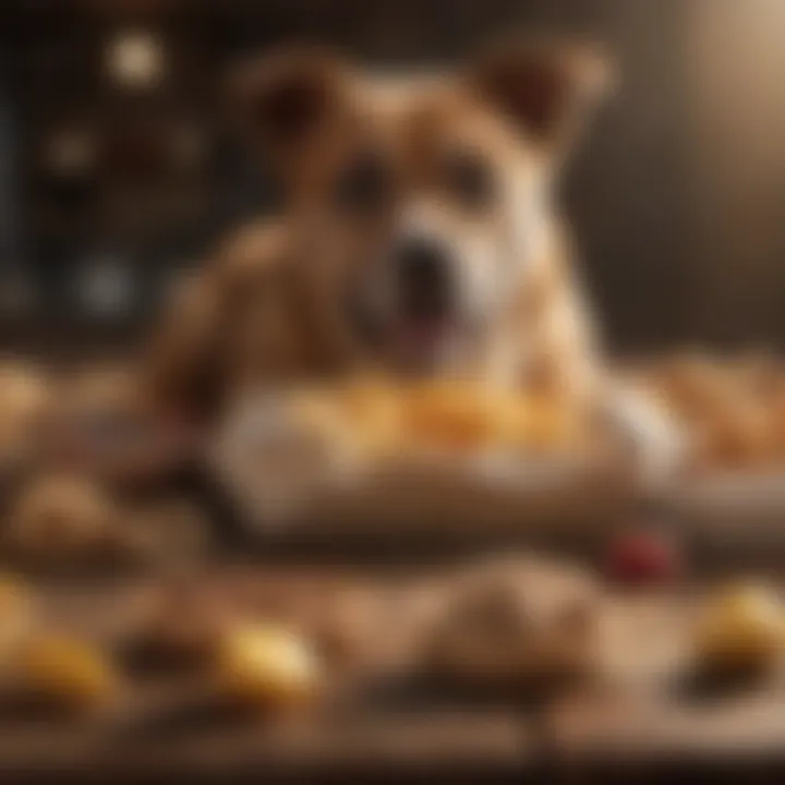 A chart showcasing snacks that pose dangers to dogs