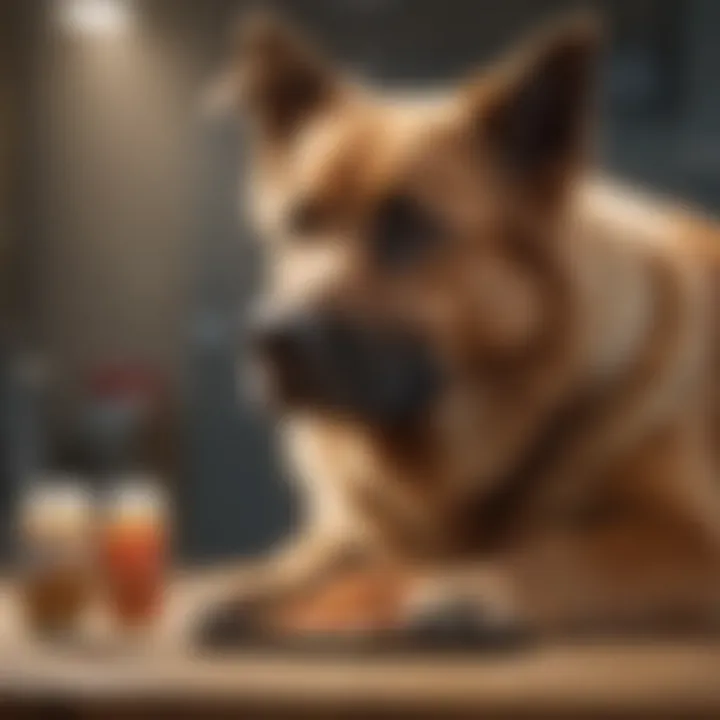 Veterinarian advising on safe dietary choices for dogs