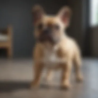 Adorable French Bulldog Adorable French Bulldog in a playful stance