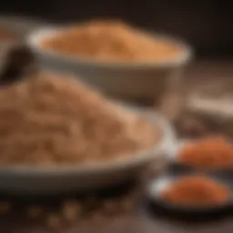 A close-up of high-quality dog food ingredients