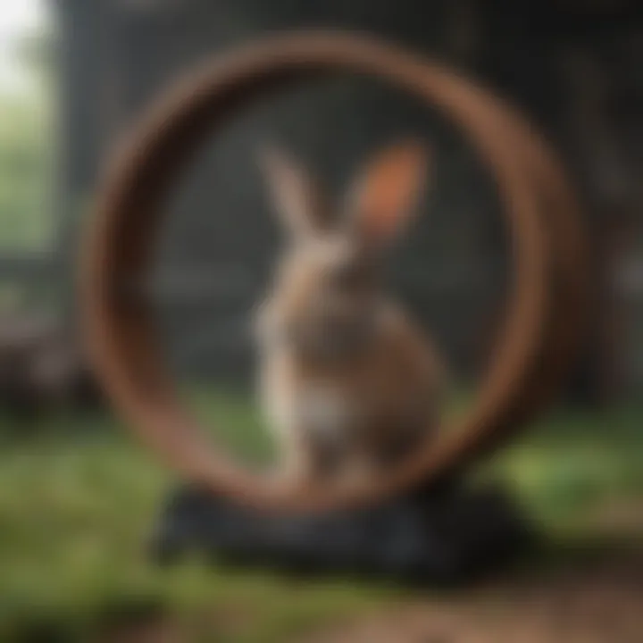 Functional rabbit housing with wheel system