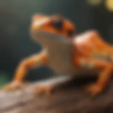 Gecko shedding its skin in a graceful manner