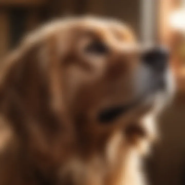 Dog with Shiny Coat Being Brushed