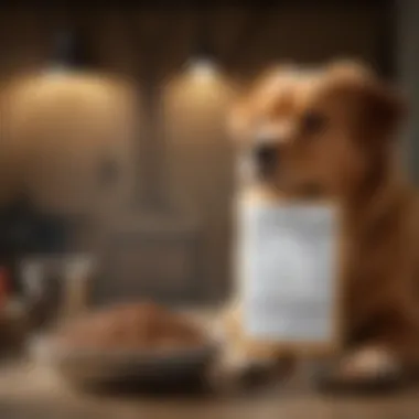Pet owner reading gluten-free dog food labels