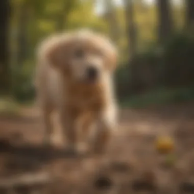 Golden Retriever Puppy Learning to Fetch