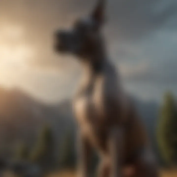 Gorgeous Great Dane standing tall