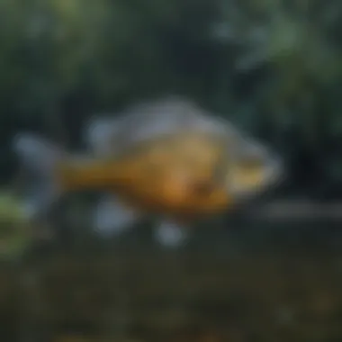 Graceful Bluegill Fish Graceful Bluegill Fish Gliding in North Carolina Pond