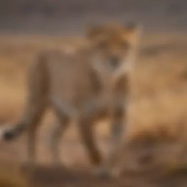 Graceful cheetah sprinting across the plains