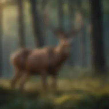 Elegance Amidst the Wild Graceful deer in its natural habitat