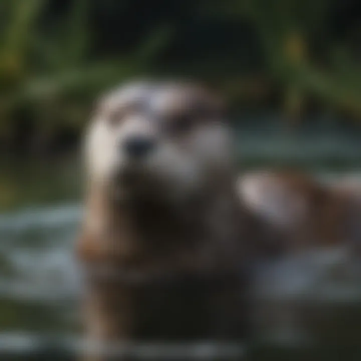 Graceful Otter Gliding Through Water