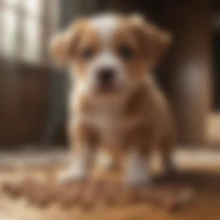 Selection of high-quality grain-free ingredients for puppy food