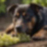 Dog experiencing symptoms of grape toxicity