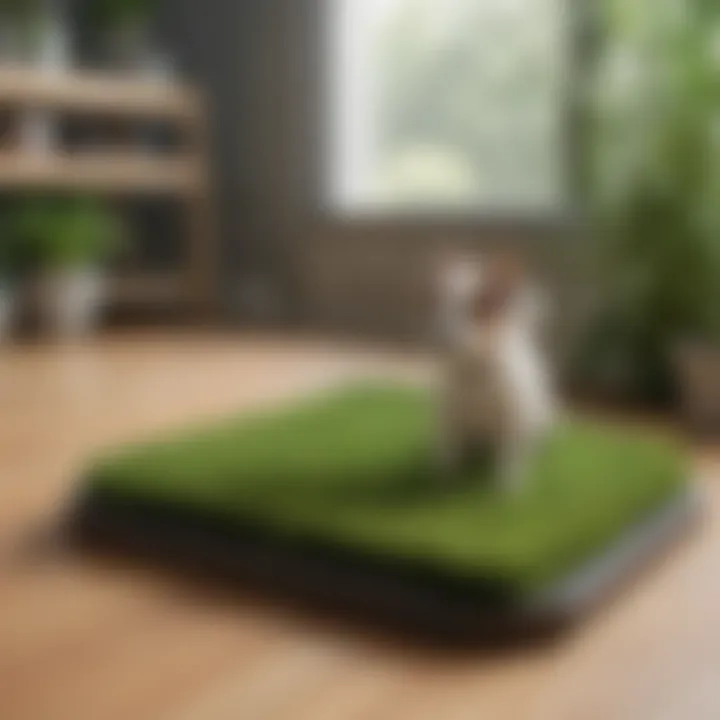 Grass potty in modern pet-friendly home