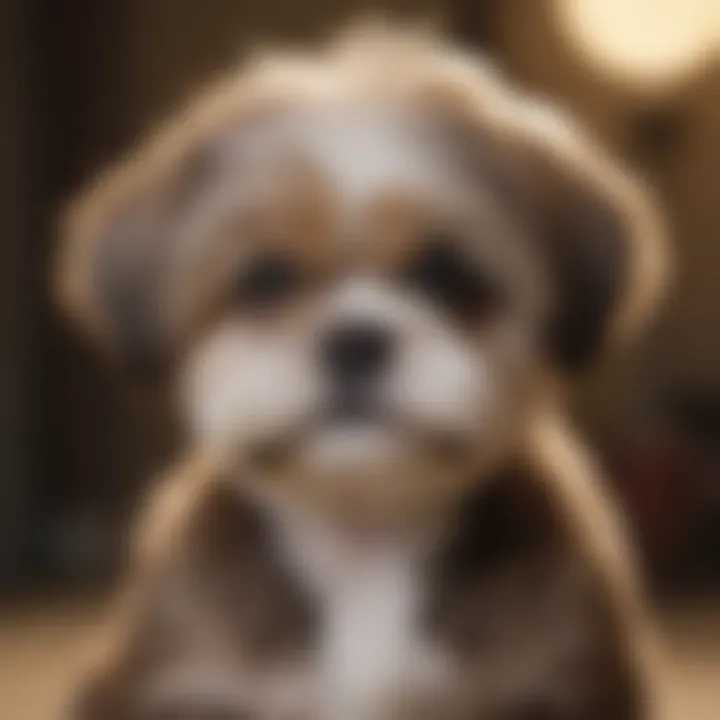 Groomed Shih Tzu puppy with a stylish haircut