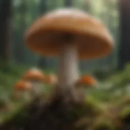 Variety of edible mushroom species suitable for indoor cultivation