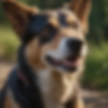 Happy dog with healed skin after using ointment