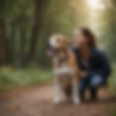 Dog with happy owner