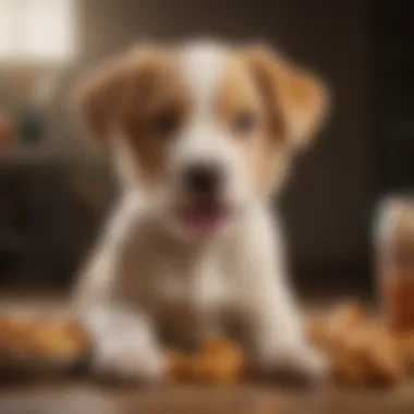 Delightful Experience of Giant Breed Puppies with Iams Food Happy Giant Breed Puppy Enjoying Iams Food