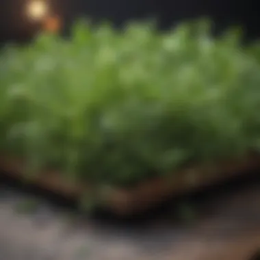 Harvesting fresh thyme leaves for culinary use