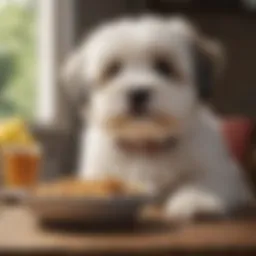 Healthy meal for Havanese puppy
