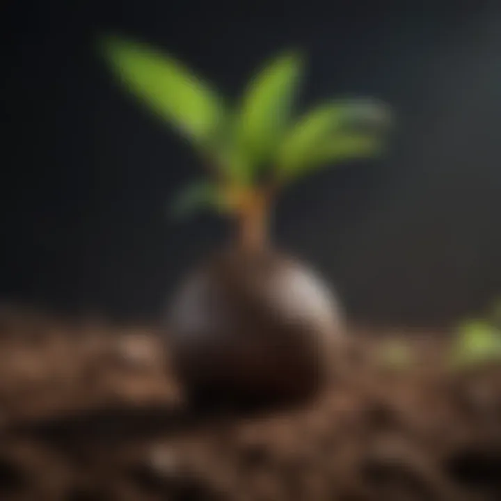 Avocado seedling with healthy roots