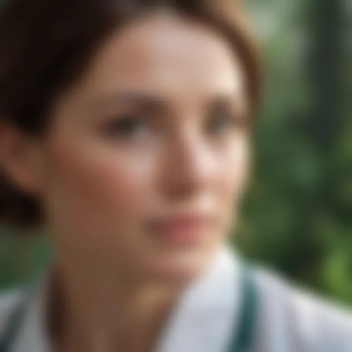An illustration of a healthcare professional advising on herbal treatments