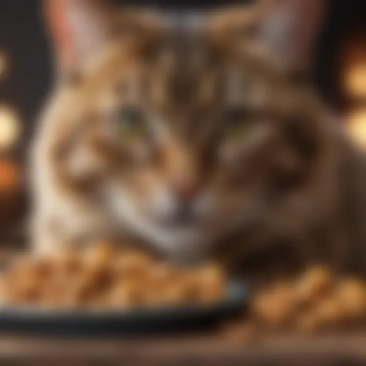 Various types of high calorie cat food
