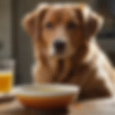 Homemade bone broth for nourishing dogs with low appetite