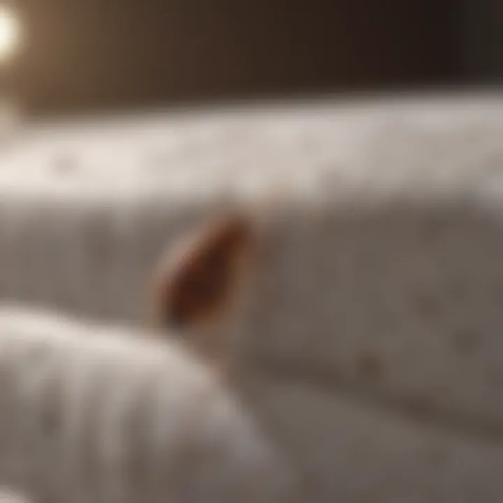 Inspecting mattress crevices for bed bug eggs