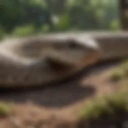 Rattlesnake in natural habitat
