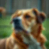 A dog showing signs of lethargy and fatigue