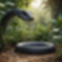 Lush garden with snake-repelling plants.