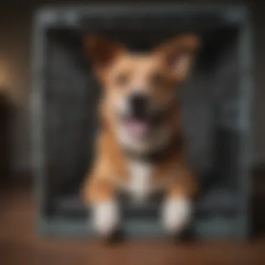 A Happy Dog in an Appropriately Sized Crate Happy dog in an appropriately sized crate