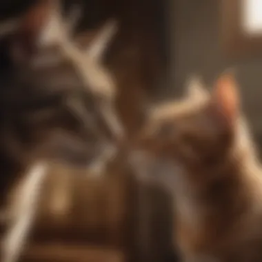 Building Trust with Your Cat A cat owner calmly interacting with their pet
