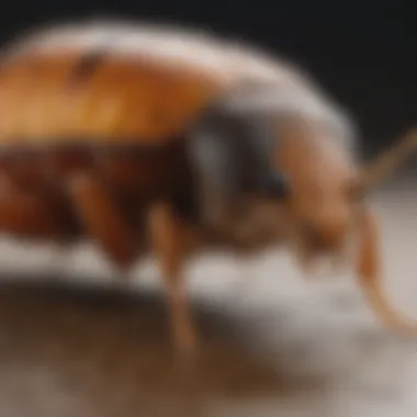 Flea on a pet's fur, showcasing its resemblance to bed bugs