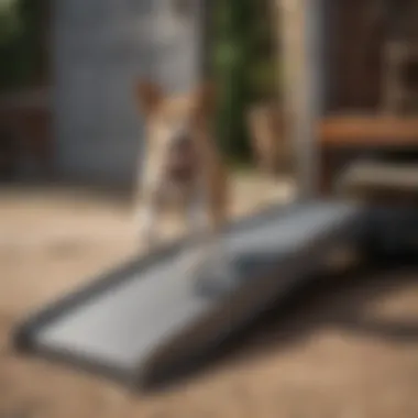 Space-Saving Dog Ramp Compact dog ramp suitable for small spaces