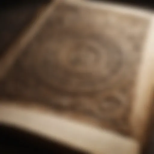 Illuminated ancient manuscript with intricate designs
