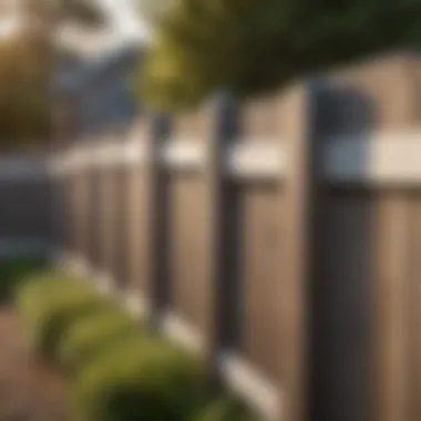 Innovative semi-permanent vinyl fence demonstrating eco-friendly features