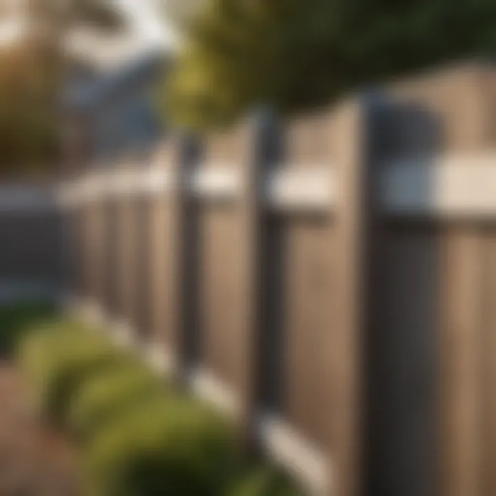 Innovative semi-permanent vinyl fence demonstrating eco-friendly features
