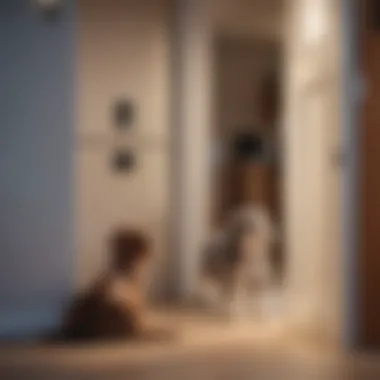 Homeowner interacting with smart technology
