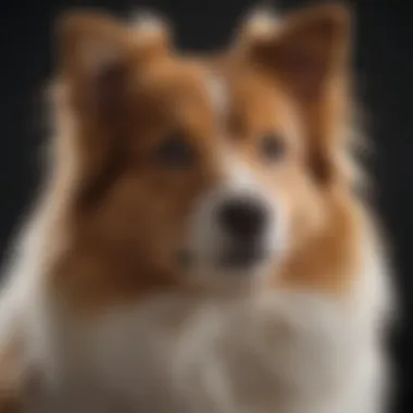 Close-up of the intelligent expression of a Shetland Sheepdog