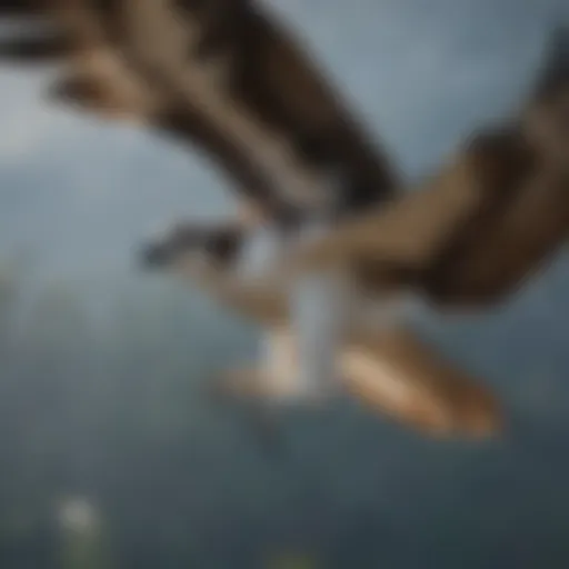 A majestic osprey in flight, showcasing its impressive wingspan